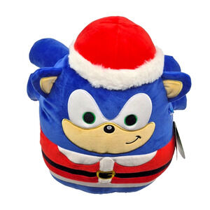 Squishmallows Santa Sonic the Hedgehog  in Suit 13 Inch Christmas SEGA